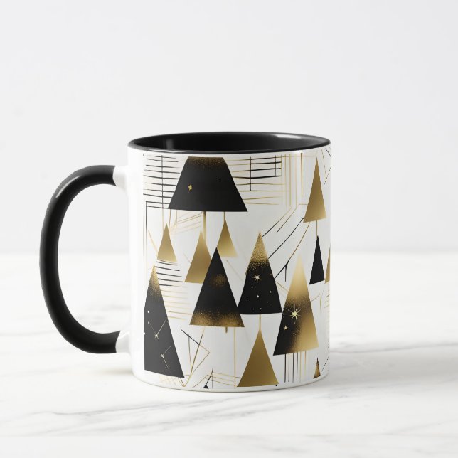 mug à café arbres de noël art déco (Gauche)