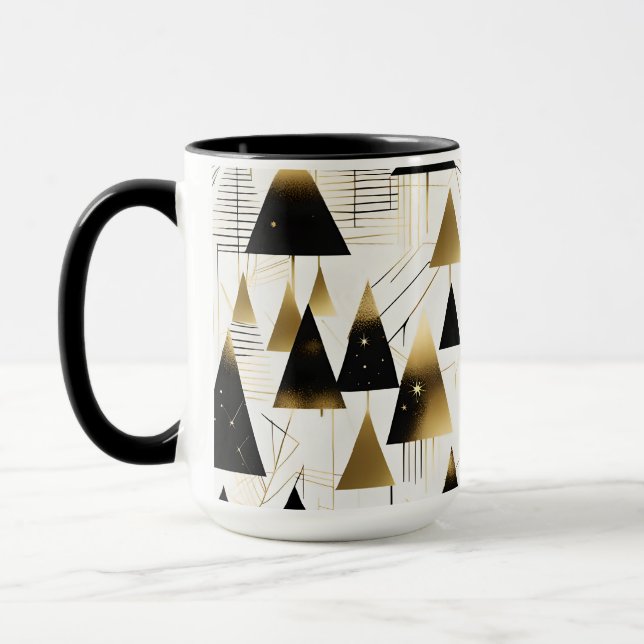 mug à café arbres de noël art déco (Gauche)