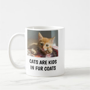 Mug à café avec citation de chat et photo personna