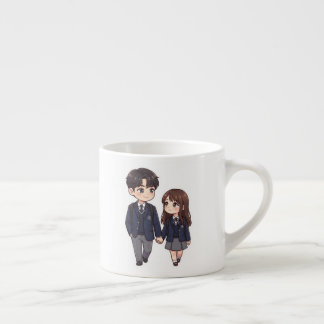 Mug à Café avec Couple Mignon d'Élèves du Lycée de