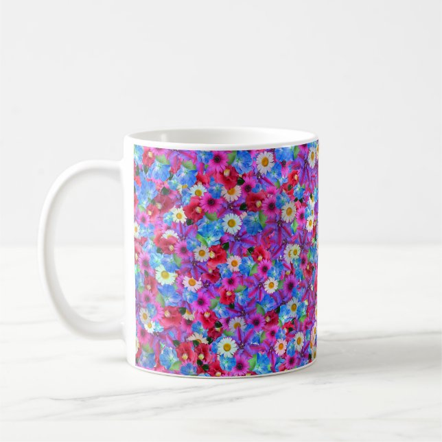 mug à café avec des pâquerettes de printemps (Gauche)
