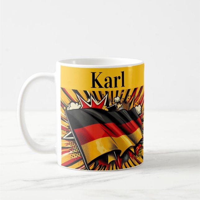 Mug à café avec drapeau allemand.  (Gauche)