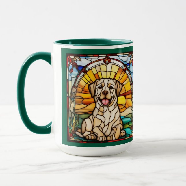 Mug à café avec Labrador Retriever mignon (Gauche)