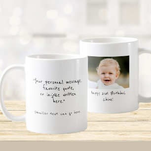 Mug à café avec photo et message personnalisés pou