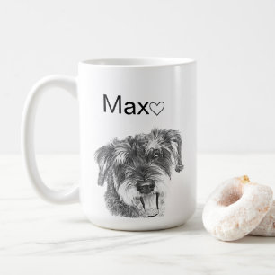 Mug à café avec portrait personnalisé d'animal de