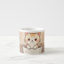 Mug à café avec un adorable chaton Kawaii | Pour l
