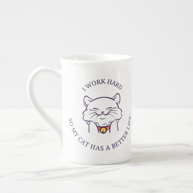 Mug à café avec un chat adorable – Cadeau pour les (Gauche)