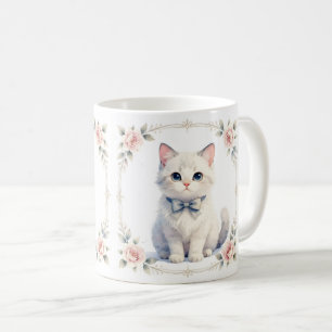 mug à café avec un joli chaton