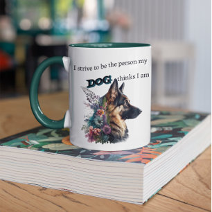 Mug à café berger allemand personnalisé