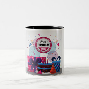 Mug à café bicolore