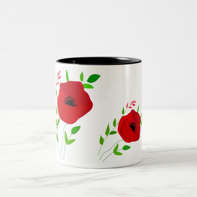 Mug à café bicolore à motif grenade (Centre)