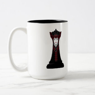 Mug à café bicolore Queen noire