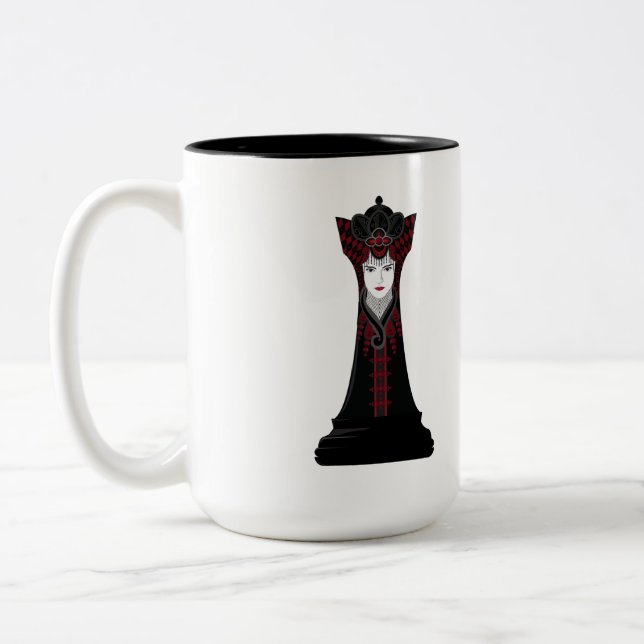 Mug à café bicolore Queen noire (Gauche)
