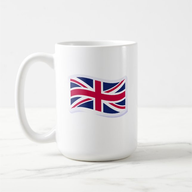 Mug à café blanc avec Union Jack (Gauche)