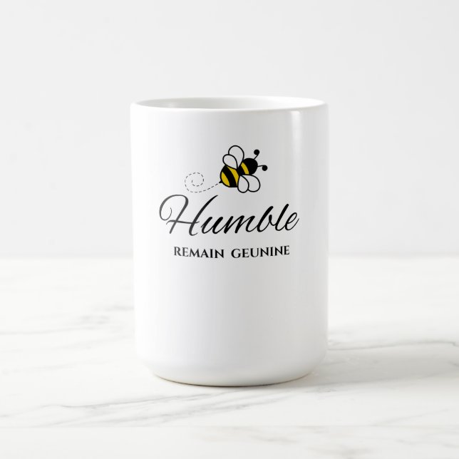 MUG À CAFE BLANC JAUNE RÉEL ABEILLE À MIEL AUTHENT (Centre)