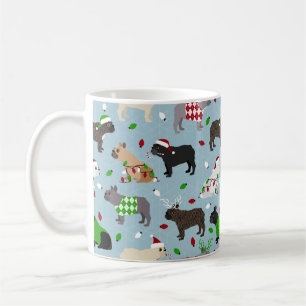 Mug à café Bulldog de Noël
