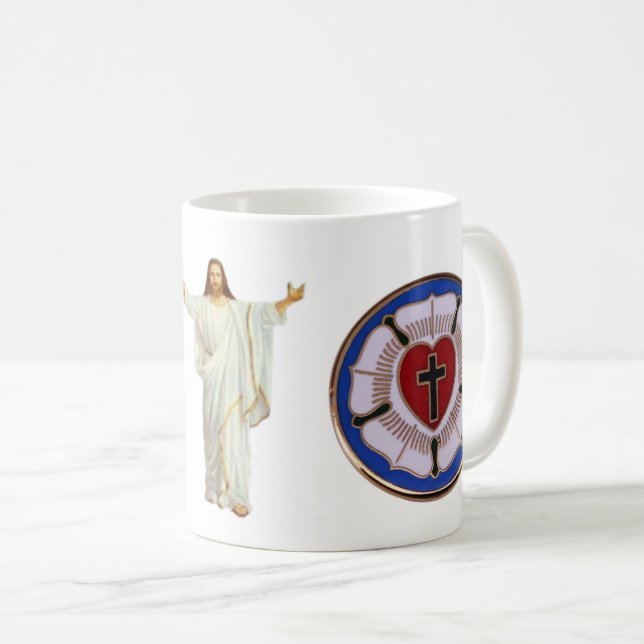 Mug à café-cadeau de l'église luthérienne (Devant droit)