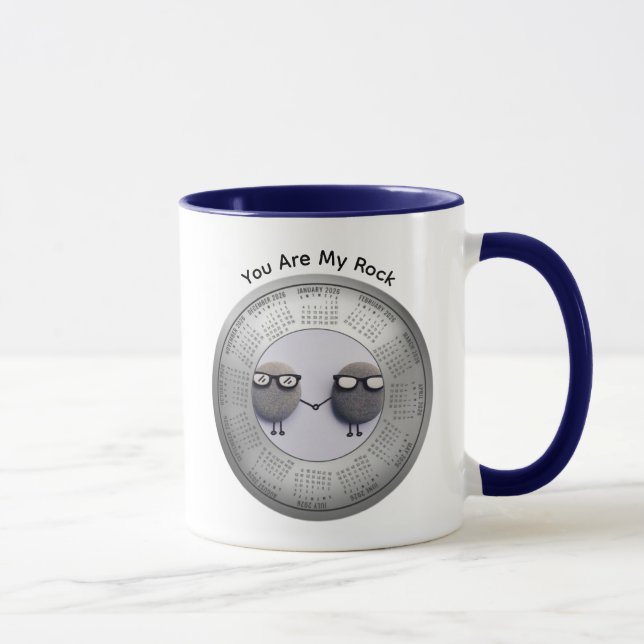 Mug à café Calendrier 2026 Vous êtes mon roc (Droite)