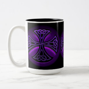 Mug à café céleste noir et violet