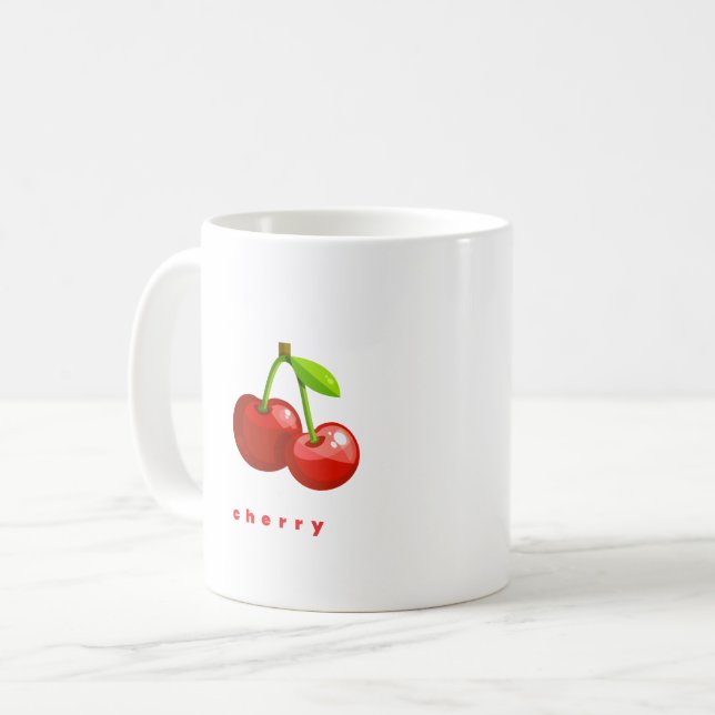 mug à café cerise (Devant gauche)
