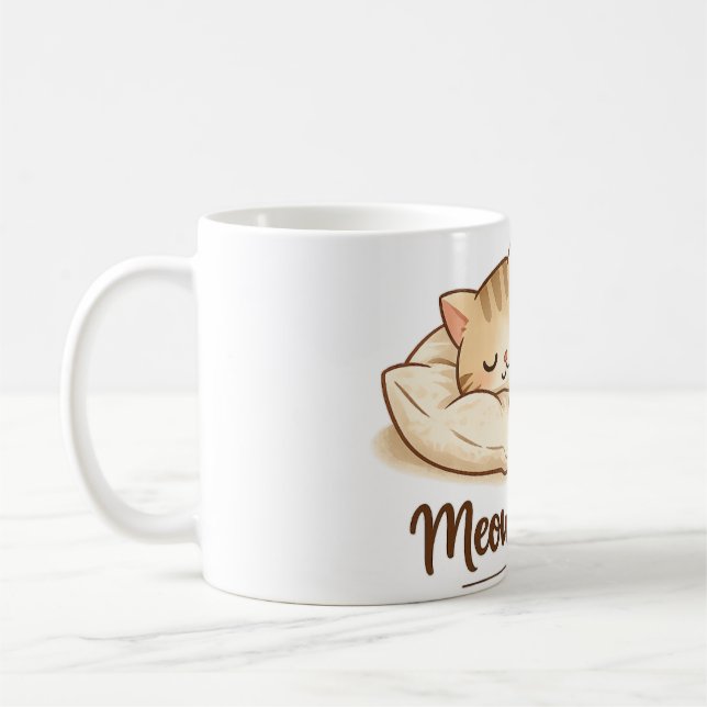 Mug à café Chat Mignon – Cadeau pour amateur de ch (Gauche)