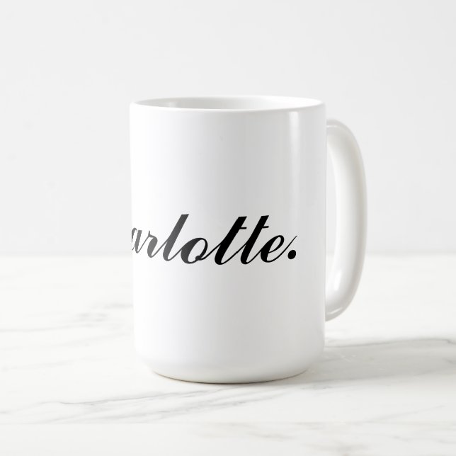 Mug à café classique avec votre Nam personnalisé (Devant droit)