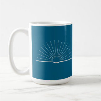 Mug à café CMEC - 15 oz, turquoise avec blanc