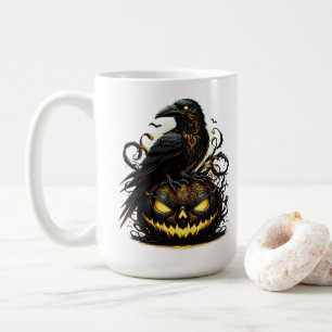 Mug à café Corbeau d'Halloween