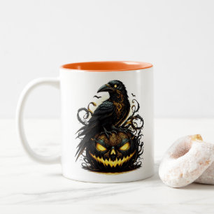 Mug à café Corbeau d'Halloween