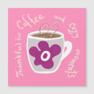 Mug à café cosy avec grande fleur et citation