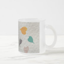 Mug à café couleur aquarelle coeurs