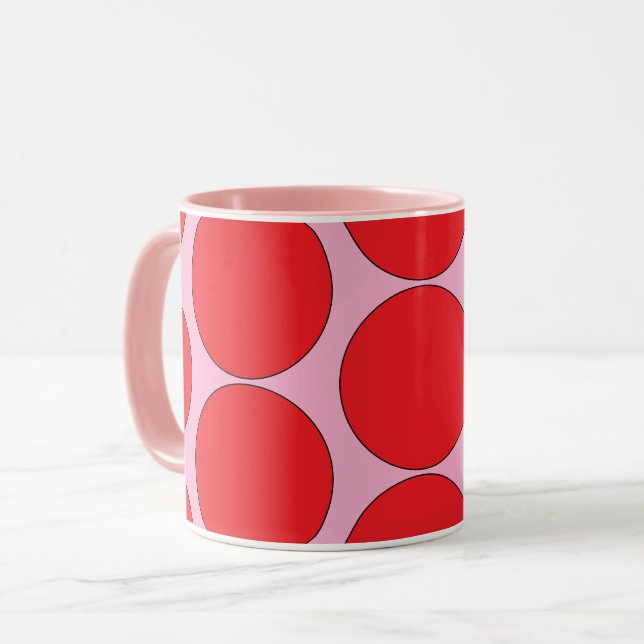 MUG À CAFE "CRÈME DE FRAMBOISE" POP-ART 330 ML (Devant gauche)