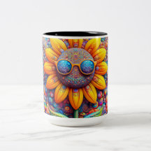 Mug à café de tournesol ayant une excellente journ