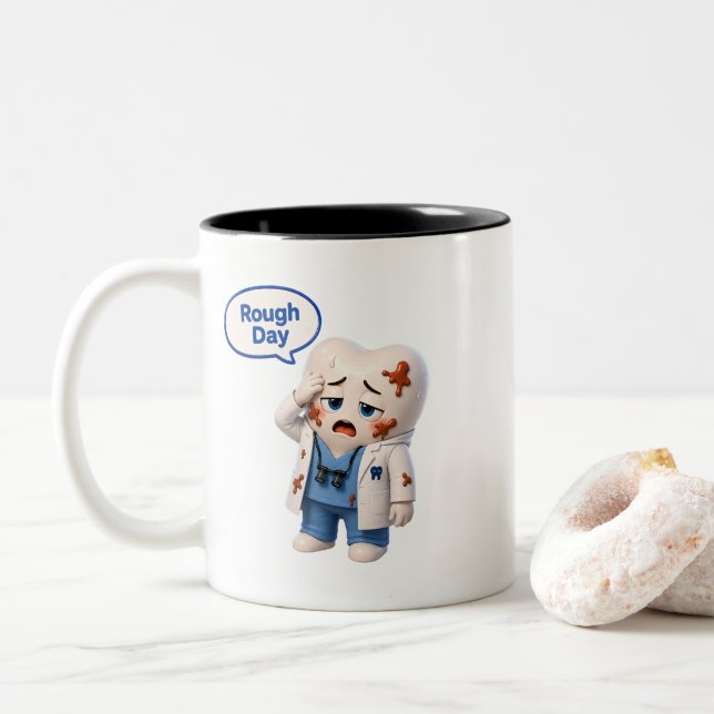 Mug à café dentaire amusant pour assistant dentair (Avec donut)