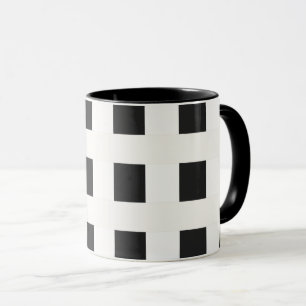 Mug à café design noir et blanc.