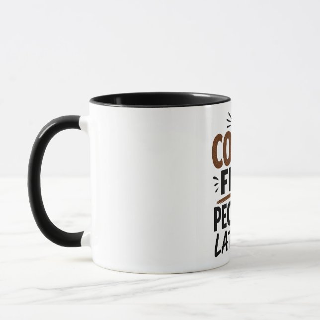 Mug à café drôle – Café d'abord, les gens après –  (Gauche)