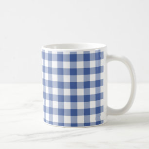 Mug à café élégant, bleu foncéCheck En vichy
