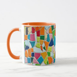 mug à café en carreaux de mosaïque