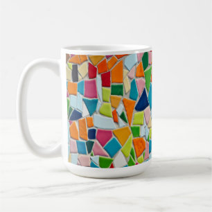 mug à café en carreaux de mosaïque