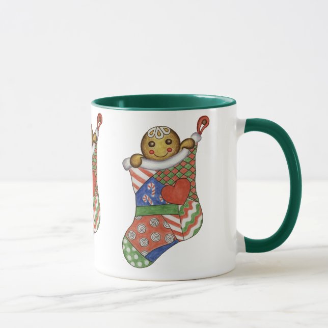 Mug à café en pain d'épices Chaussette de Noël (Droite)