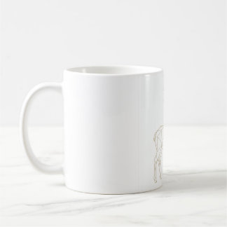 Mug à café Étoiles de bois de cerf doré géométriqu