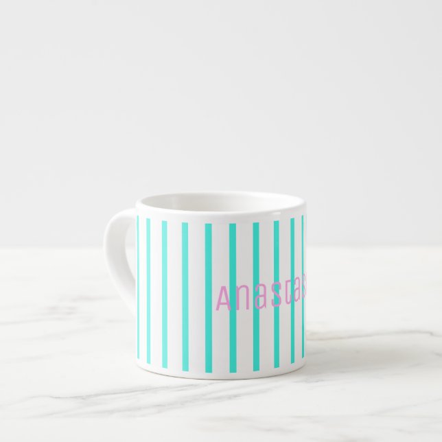 Mug à café expresso personnalisé avec votre nom (Devant gauche)