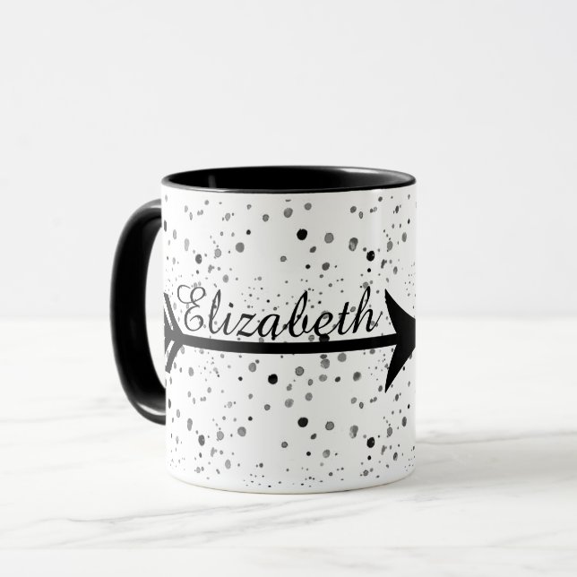 Mug à café fléché personnalisé (Devant gauche)