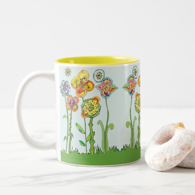 Mug à café Fleur (Avec donut)