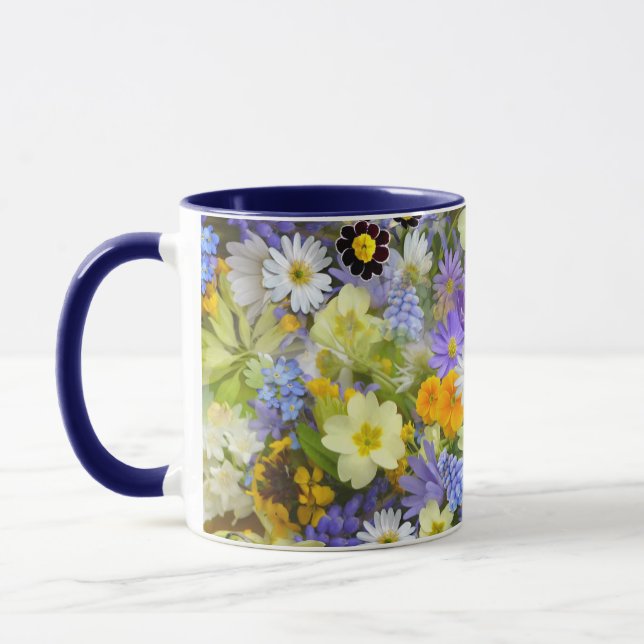 mug à café fleurs de printemps (Gauche)