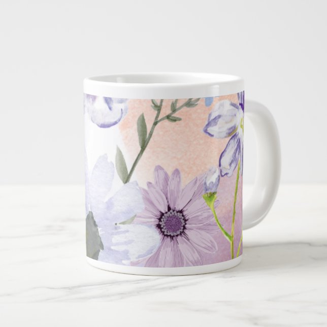 mug à café floral mug à design de fleurs mignon (Devant droit)