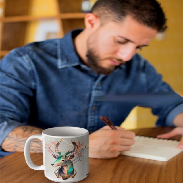 Mug à café Gazelle rennes de Noël mignonne (Créateur téléchargé)