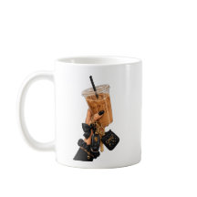 Mug à café glacé chic noir esthétique