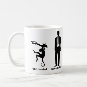 Mug à café homme gaucher à la main droite