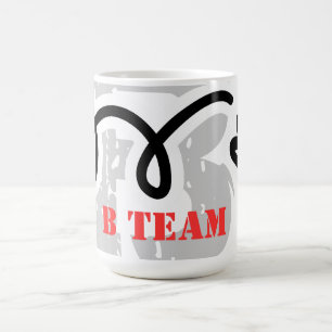 Mug à café humoristique de badminton avec une blag
